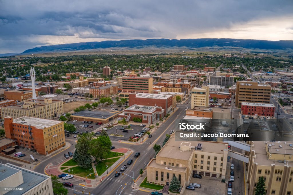 Casper, Wyoming and the surrounding landscape.