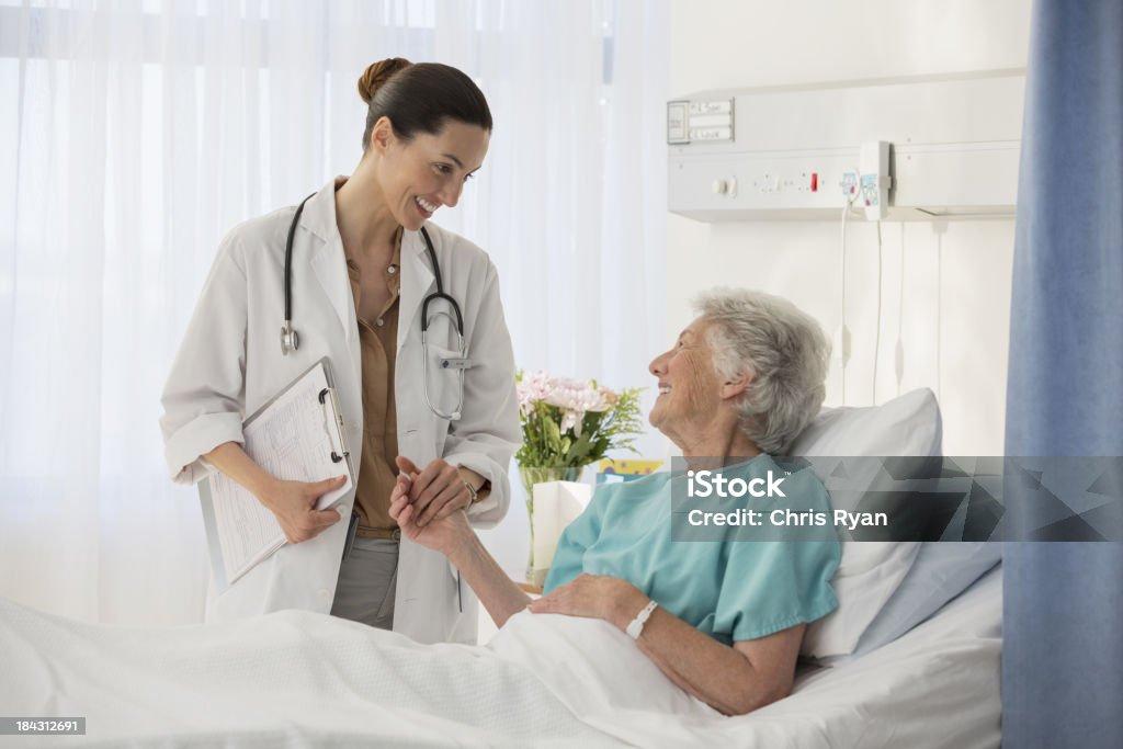 A WyoHeart team member talking with a patient.